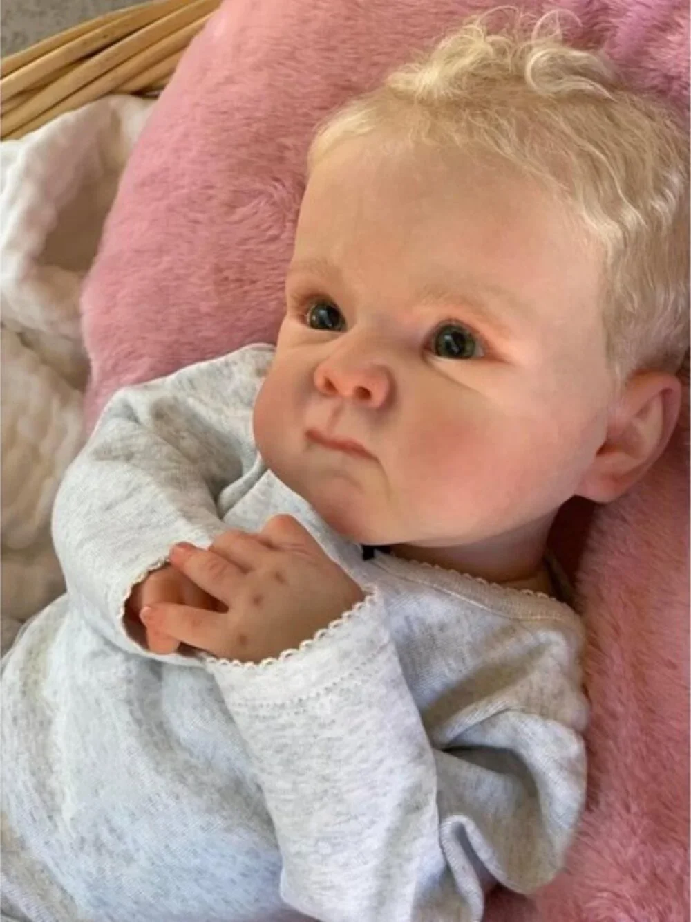 18 Inch Realistic Reborn Baby Girl Doll 3D Painted Skin Full Body Vinyl